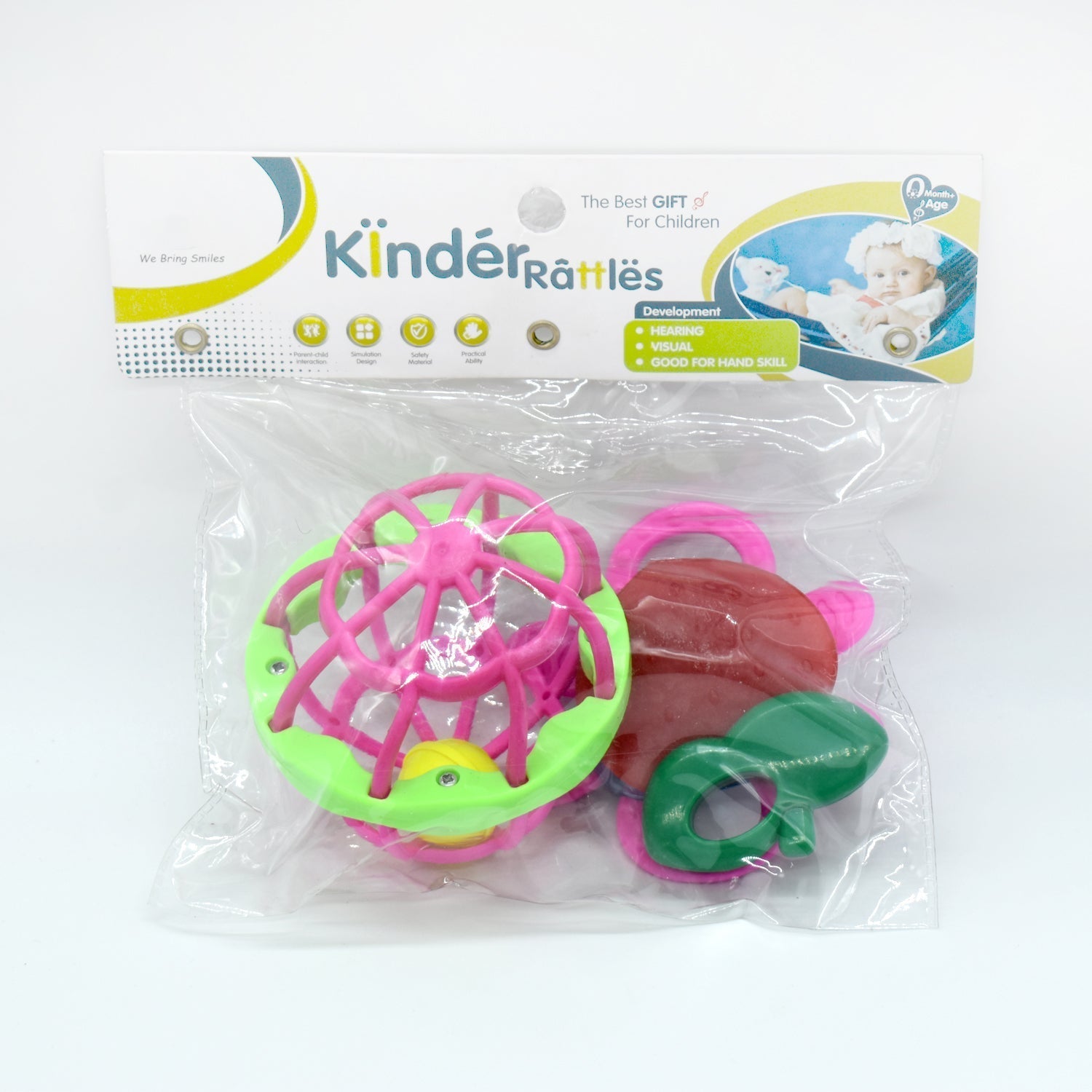 Colorful baby rattle set with various textures for sensory stimulation and fun. Colorful baby rattle set with various textures for sensory stimulation and fun.
